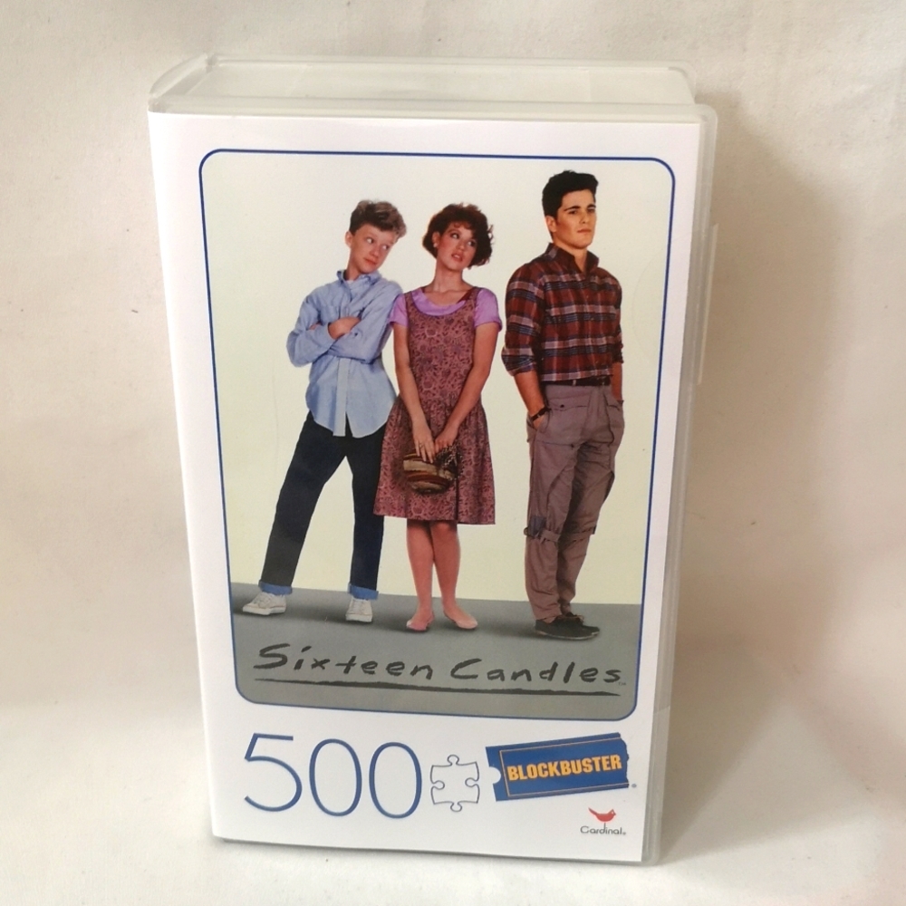 Brand New Sixteen Candles Puzzle in Blockbuster Video Vase, Sealed, 500 Pieces